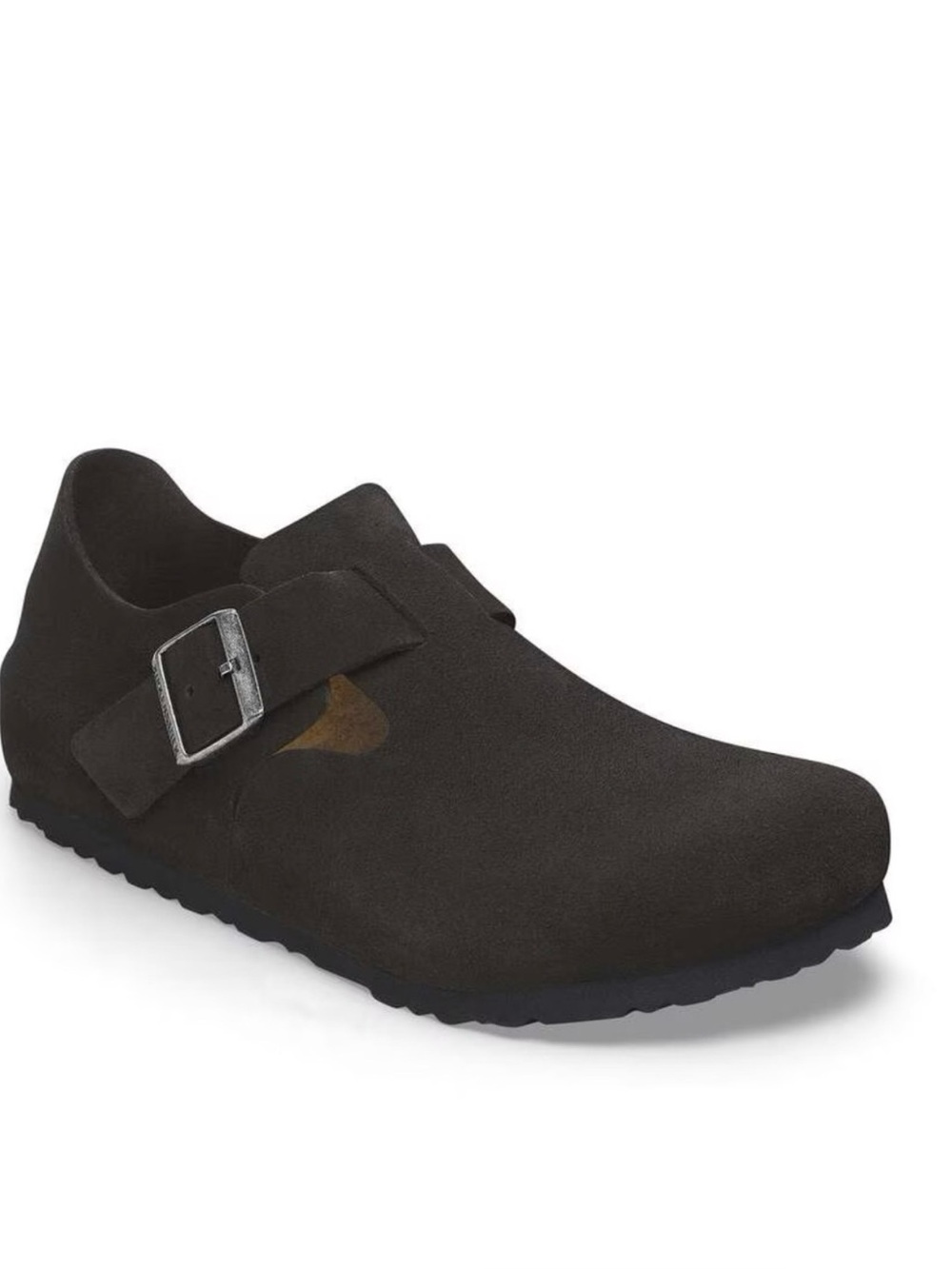 Women’s Birkenstock Suede Buckle Clog - Black